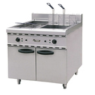 2-tank electric fryer （4-basket）with