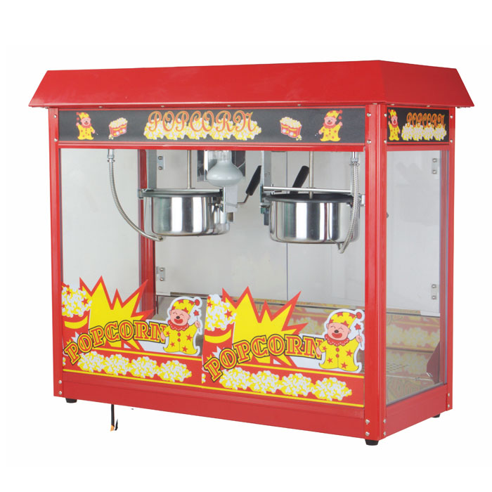 Popcorn machine with two pan CE
