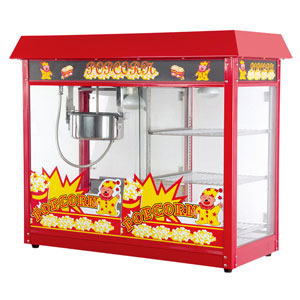 Popcorn machine with warming shoucase   CE 